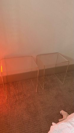 Acrylic side tables