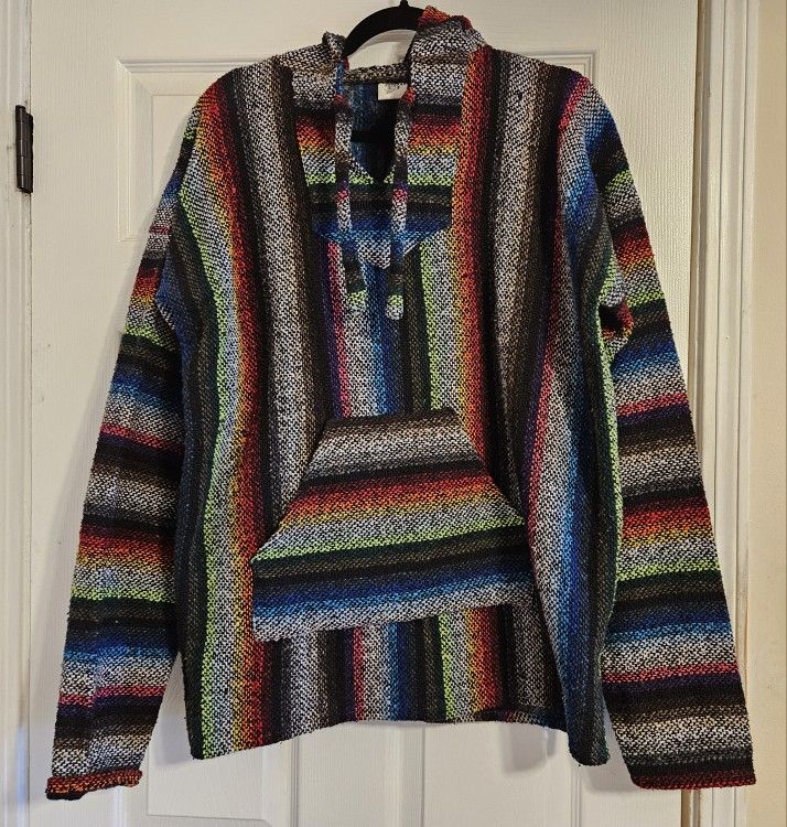 Rainbow Multicolor Baja Hoodie