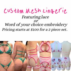 Custom mesh lingerie