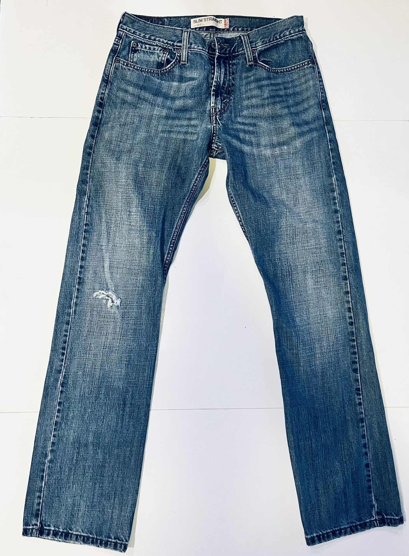 Levis 514 Jeans Mens 32x34 Slim Straight Blue Denim Pants