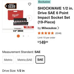 Milwaukee Shockwave Set