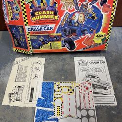 Vintage Incredible Crash Dummies Student Driver Crash Car Box & Extras