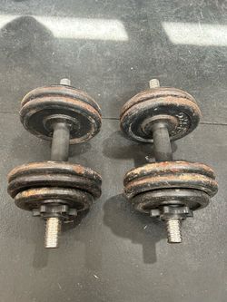 Adjustable Cast Iron Dumbbell Set 26.5lbs each