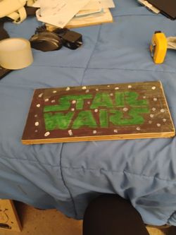 Custom-made Star wars logo wall plaque decor