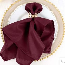Burgundy Polyester Napkins-100ct