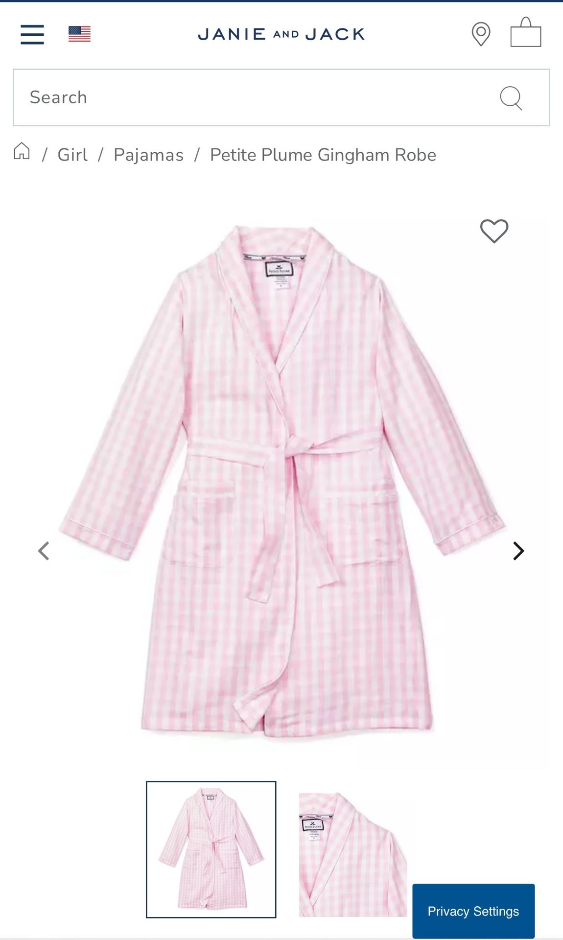 Toddler Girls Petite Plume Robe