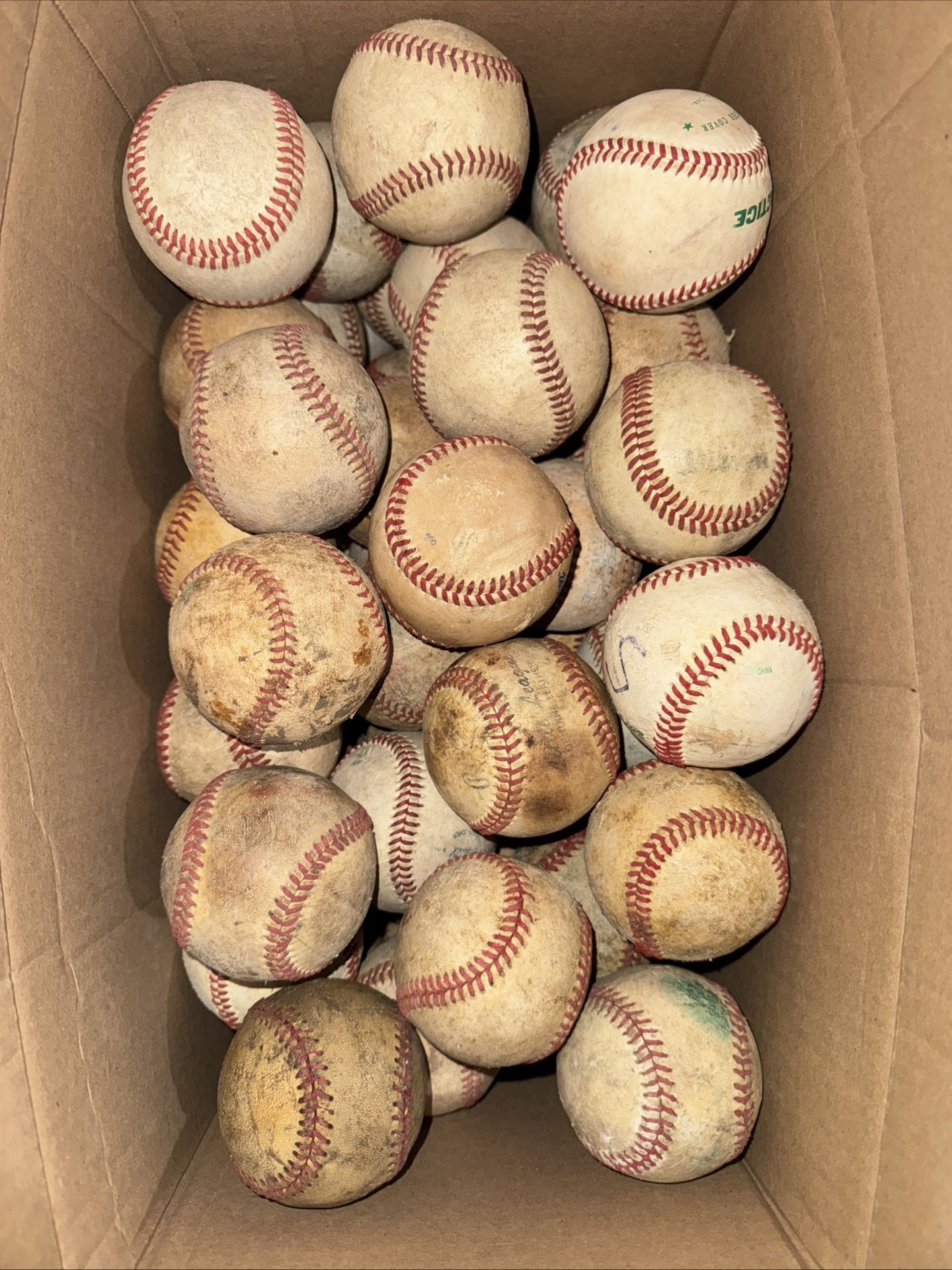 60 Used Baseballs More Or Less LMK