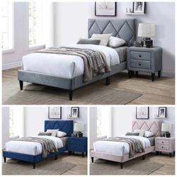 Twin size beds with orthopedic mattress included