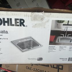 🧼 NEW Kohler Toccata Stainless Steel Bar Sink – 15"x15" – Top Mount 🧼