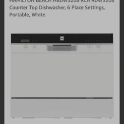 NEW Hamilton Beach Countertop Dishwasher 