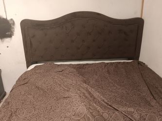 King size bed frame. Brown