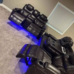 LED Light Reclining Furniture Sets
