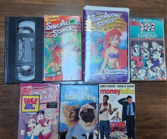 VHS TAPES AND DVDS