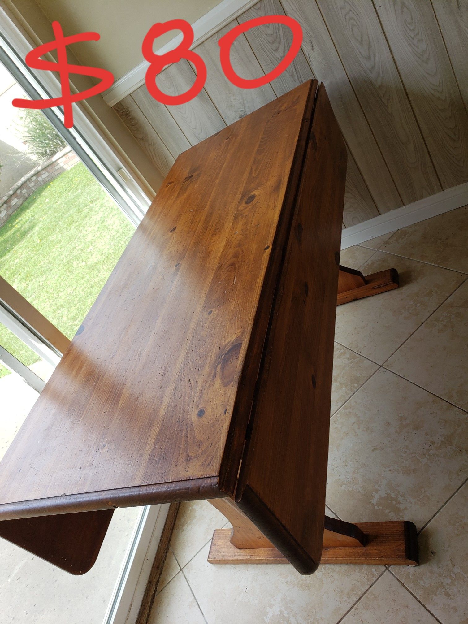 Solid wood dining room table