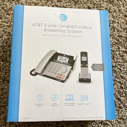 AT&T line corded/cordless answering system