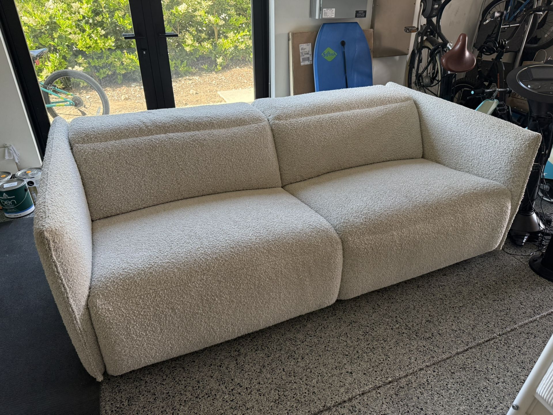 84” Crate and Barrel Reclining Sofa Crate & Barrel