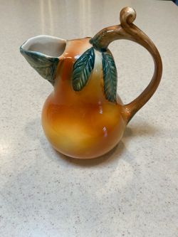 Italian (Majolica?) Pear Pitcher