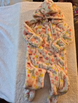 First Impressions, Baby Girl, Fleece, Footed Snowsuit/Padded Jumper with Hood, 3-6 Mo