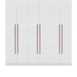 3 Sectional Wood Wardrobe White