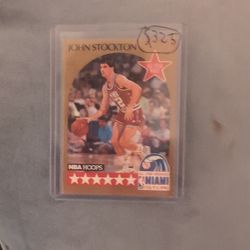 John Stockton All Star Card Gold Parallel Panini NBA Hoops 1990
