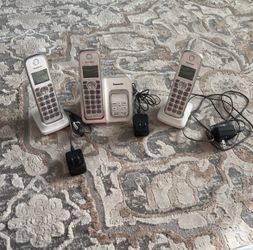 panasonic 3 hand set cordless phone with answering machine