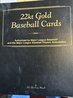 Danbury Mint 22kt Gold Baseball Cards 
