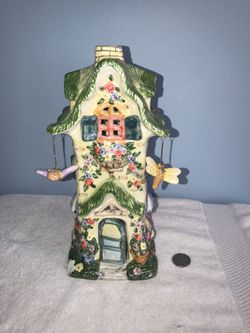 Tall tea light ceramic candle holder