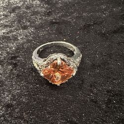 Beautiful Ring With Orange Stone