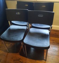 Stackable heavy duty chairs (set 4) $60