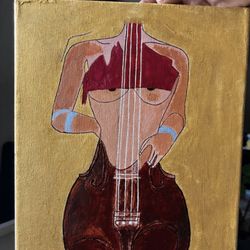 Abstract Violin Canvas