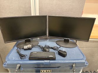 Computer Monitors plus plug able display.