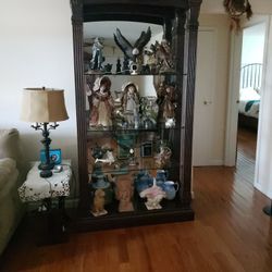 A Furniture  wood Craf,with 3 glass shelves. 