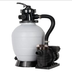 Powerful Pool Filter Pump with 6-Way Valve for Above Ground