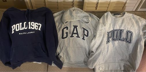 Men’s sweatshirts ( 2 Polo, 1 Gap) adult medium