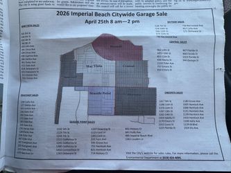 Garage Sale City Of Imperial beach