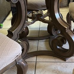 Glass 4 chair dinning  table