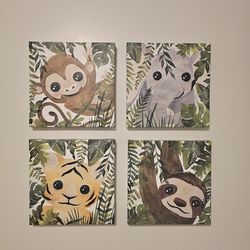 Safari Jungle Animal Wall Art