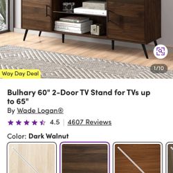 NEW! TV Stand - 2 door 60” (for TVs up to 65”)