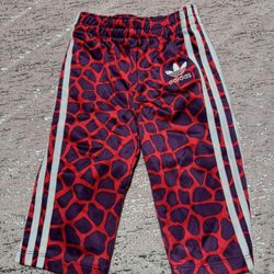 Baby Girl Leopard Adidas Track Pants 6-9 Months 