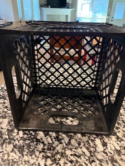 Black Plastic Milk Crate