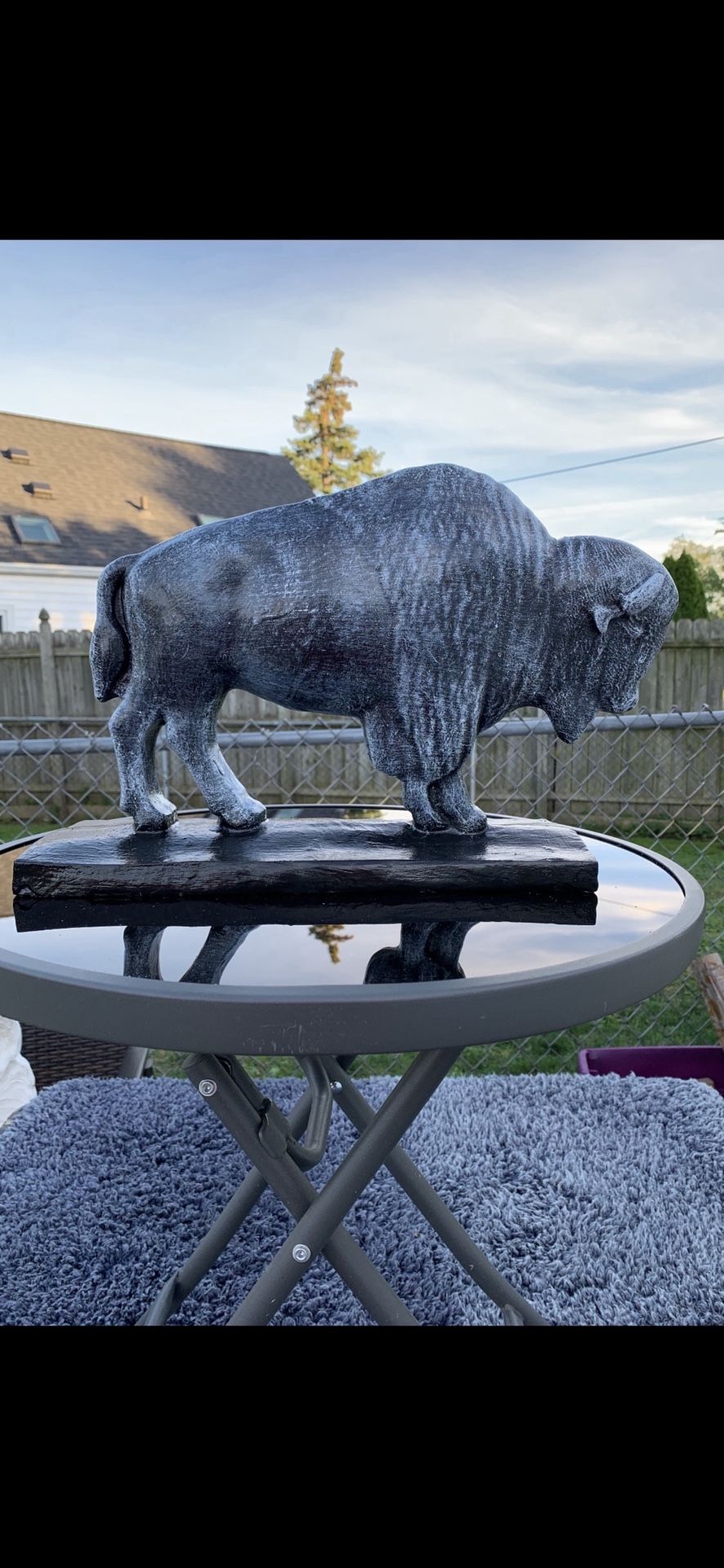 The Old Gray Buffalo Statue