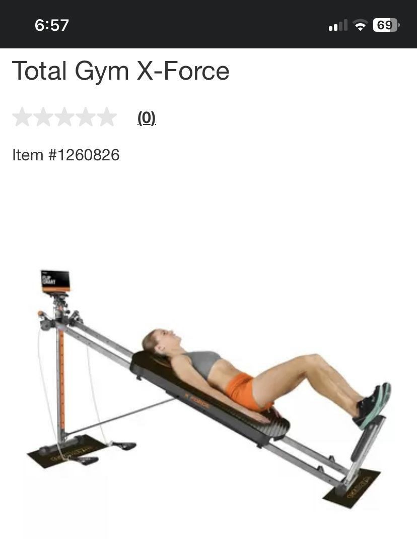 Total Gym X Force Trainer Exercise Machine