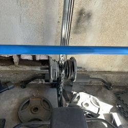 Weight Rack/ Pulley And Olympic Bar 