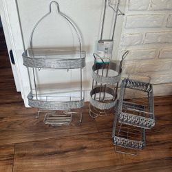 Silver Bathroom Decor Set 