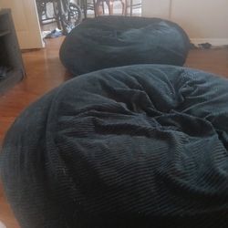 Two Extra Large Bean Bags Chairs