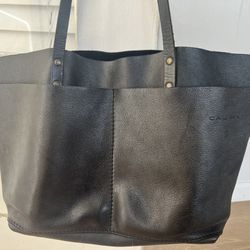 Black Leather Tote Made In Spain 