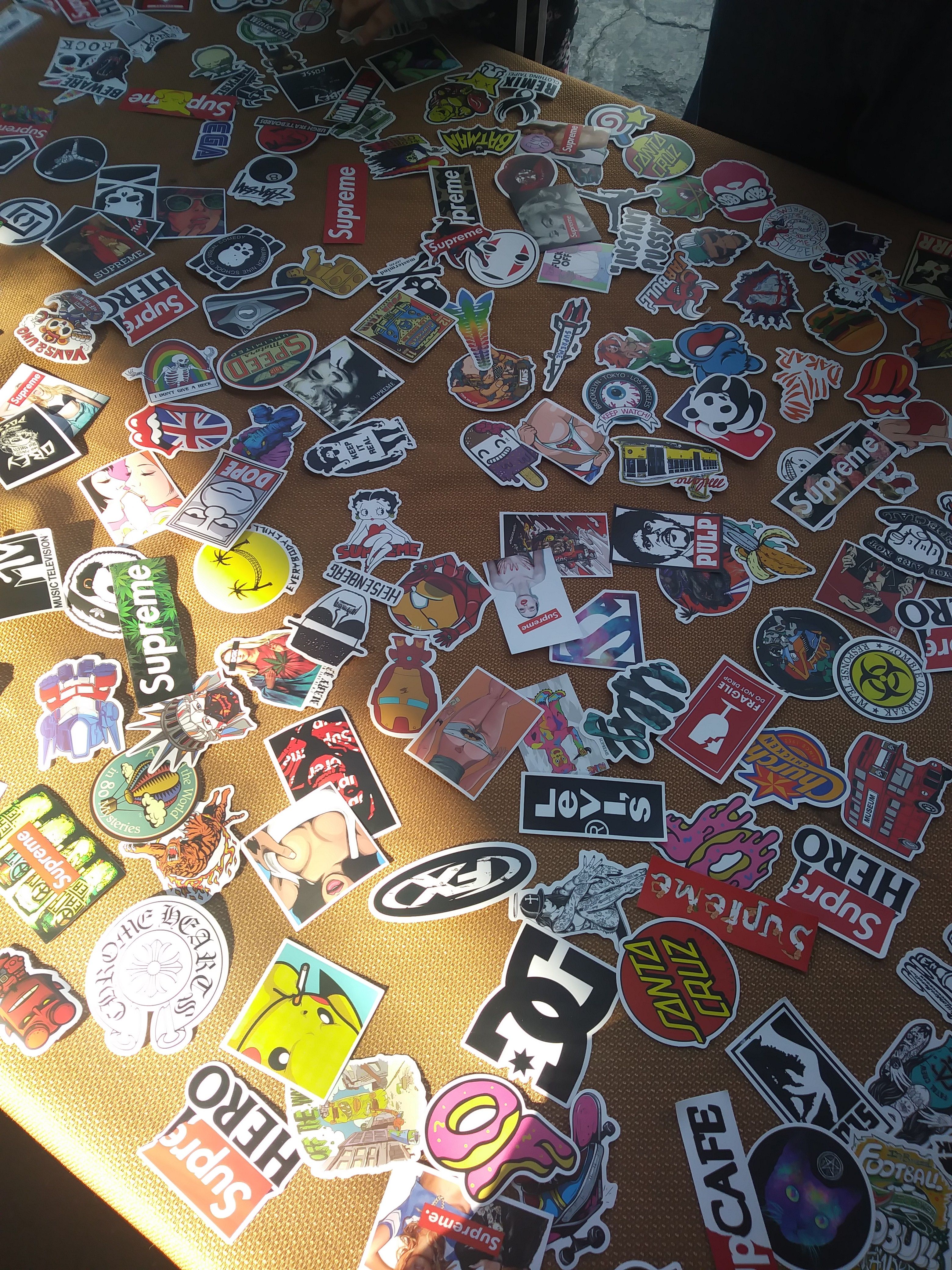 Stickers for for $1 at Santa Fe Springs Swap Meet row r29