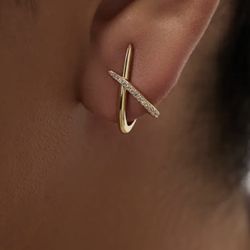 Ana Luisa Gold Stud Earrings - Sloane Pave New
