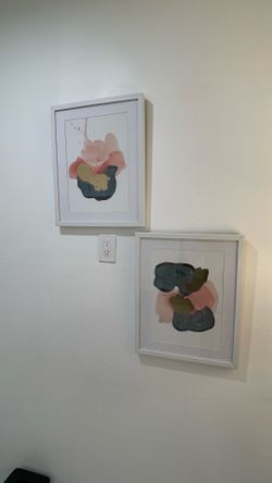 Set of 2 Modern Framed Abstract Wall Art – Target