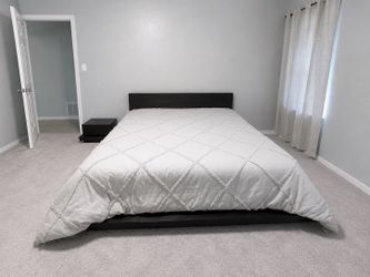 King size IKEA platform bed and dresser